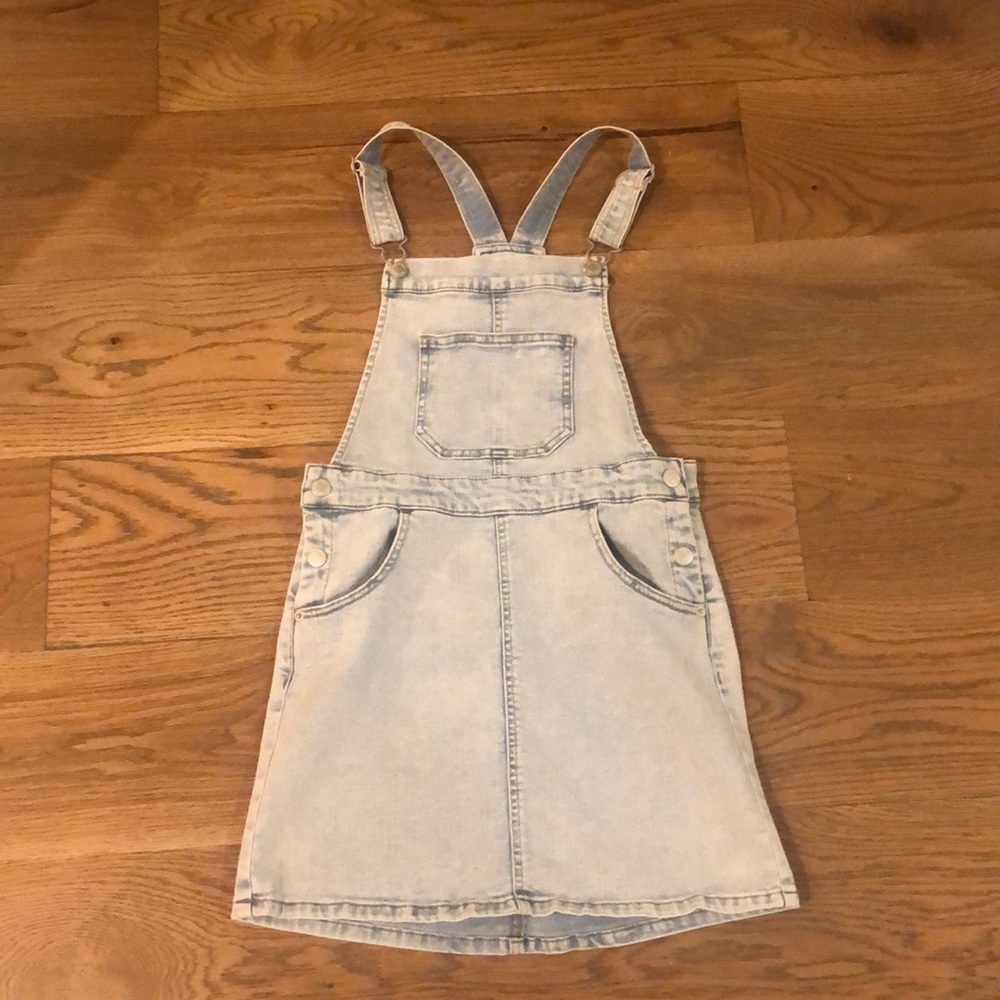 Denim overall dress
